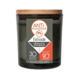 Bougie parfumée Verre + Couvercle Géraniol 150g ESTIVADE