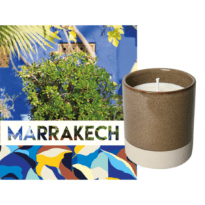 Bougie parfumée Céramique Jardin de Marrakech 320g ESTIVADE