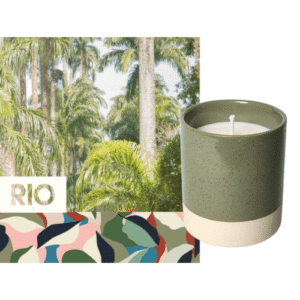 Bougie parfumée Céramique Jardin de Rio 320g ESTIVADE