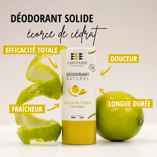 Déodorant solide naturel - Écorce de cédrat 65g CAPITAINE – Image 2