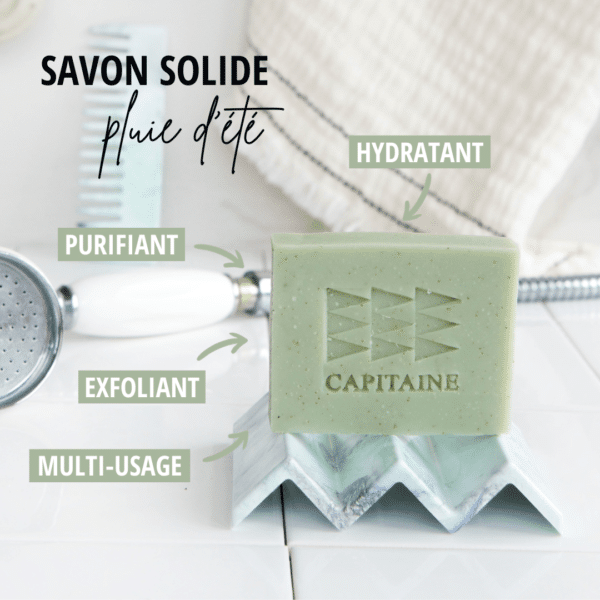 Savon surgras exfoliant - Pluie d'été 100g CAPITAINE – Image 2