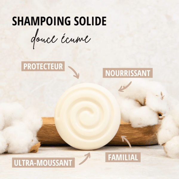 Shampoing solide - Cheveux normaux - Douce écume 85g CAPITAINE – Image 2