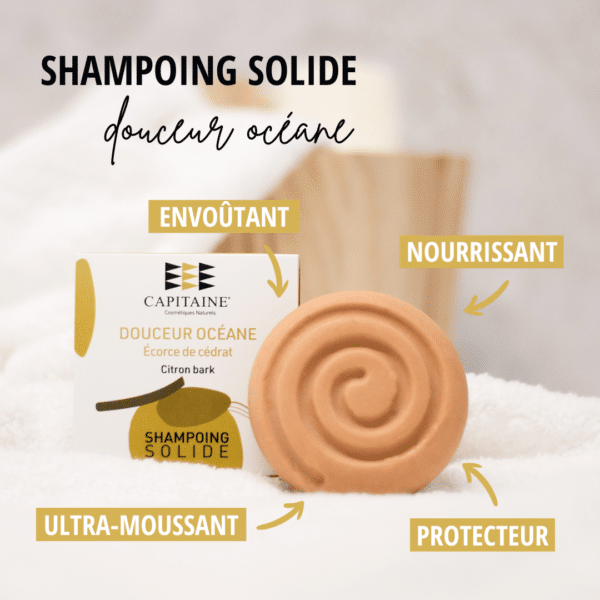 Shampoing solide - Cheveux normaux - Douceur océane 85g CAPITAINE – Image 2