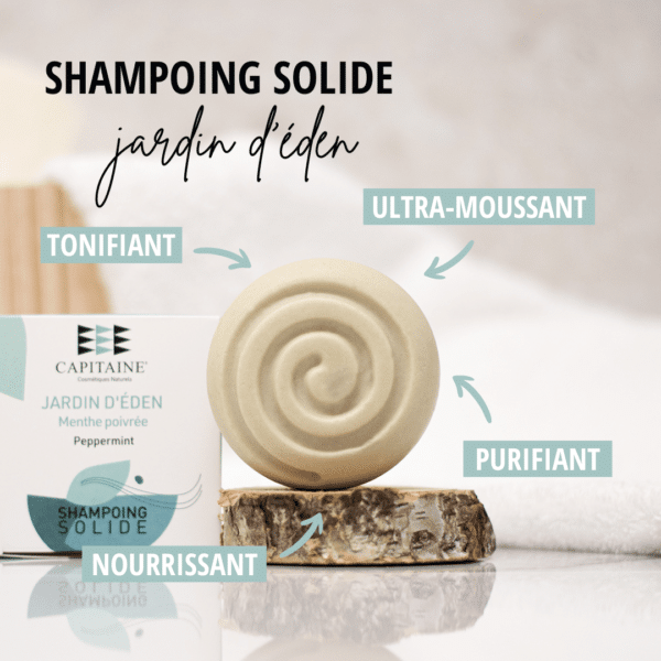 Shampoing solide - Cheveux gras - Jardin d'éden 85g CAPITAINE – Image 2