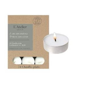 Bougie végétale Chauffe-plat X24 ATELIER DENIS