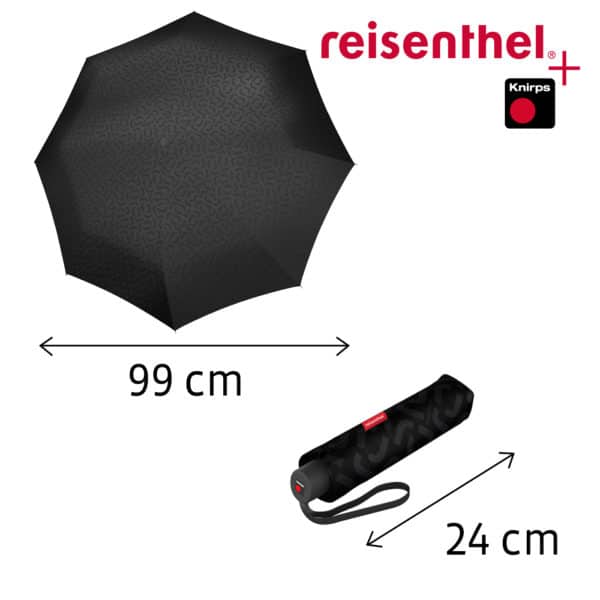 Parapluie Pocket Classic - Signature Black Hot Print - REISENTHEL – Image 3