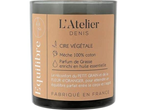 Bougie végétale parfumée Equilibre 150g ATELIER DENIS