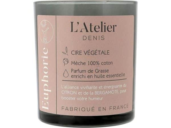 Bougie végétale parfumée Euphorie 150g ATELIER DENIS
