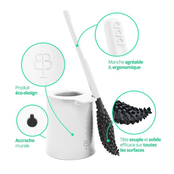 Brosse WC bbb La Brosse - Gris souris BIOM – Image 3