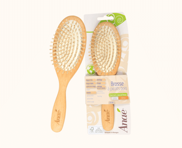 Brosse plate à picots en bois de hêtre ANAÉ