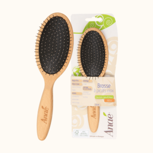 Brosse plate à picots acier en bois de hêtre ANAÉ