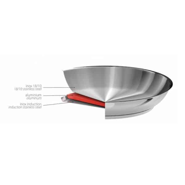 Poêle inox Mutine amovible 28cm CRISTEL – Image 2