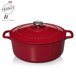 Cocotte en fonte ronde 24cm - Rubis CHASSEUR