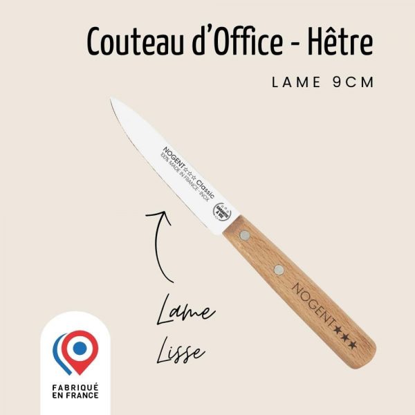 Couteau d'office Classic Hêtre 9cm NOGENT – Image 2