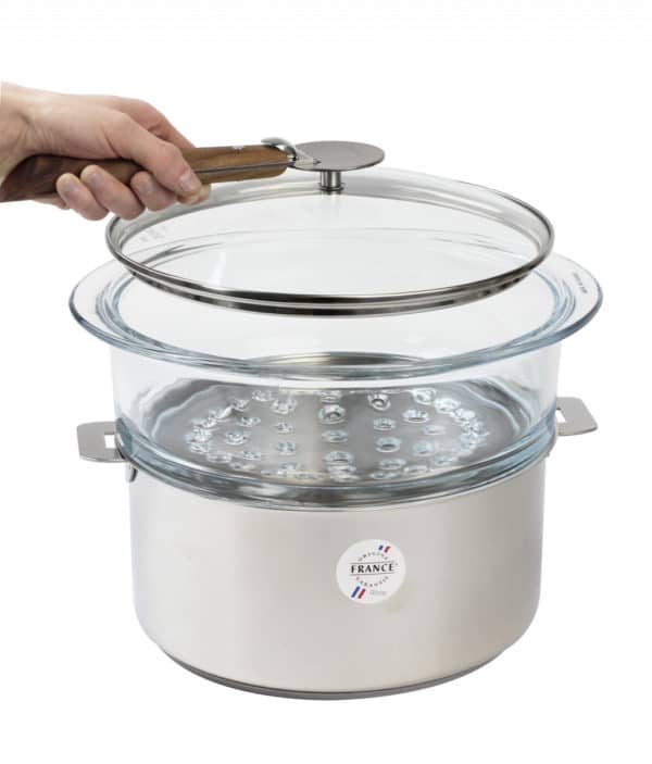 Cuit-vapeur en verre 20cm CRISTEL – Image 2