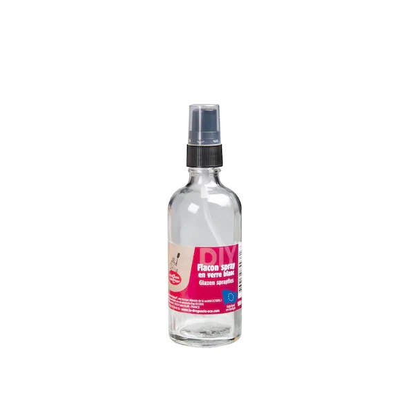 Flacon spray vide - Verre blanc 100ml LDE - Droguerie francaise