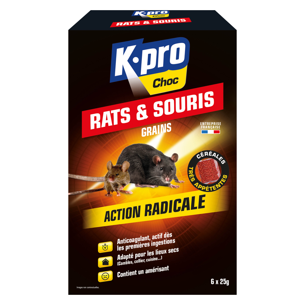Appât Rats & Souris - Grains X6 K.PRO - Droguerie francaise