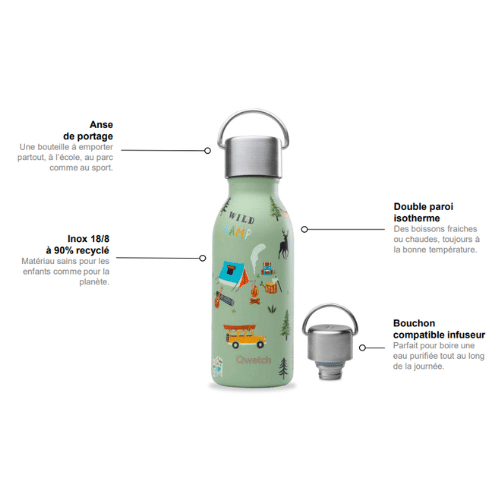 Gourde enfant inox et isotherme 350ml