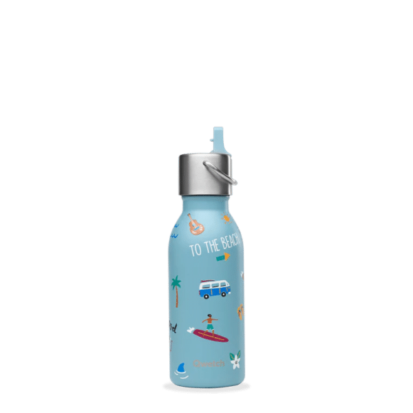 Bouteille isotherme Kids 350ml - Honolulu Bleu acier QWETCH