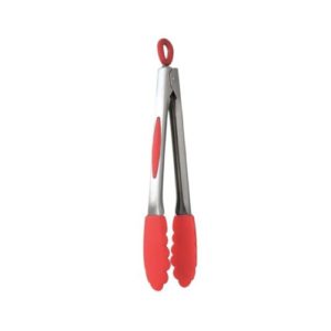Pince de cuisine en acier et silicone MASTRAD - Rouge