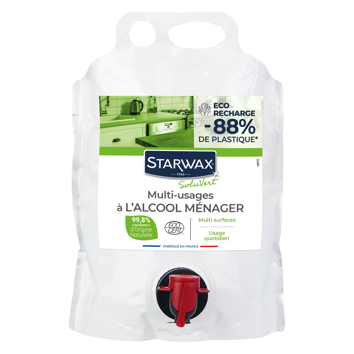 Multi-usages à l'alcool ménager Recharge 3L STARWAX SOLUVERT - Droguerie  francaise