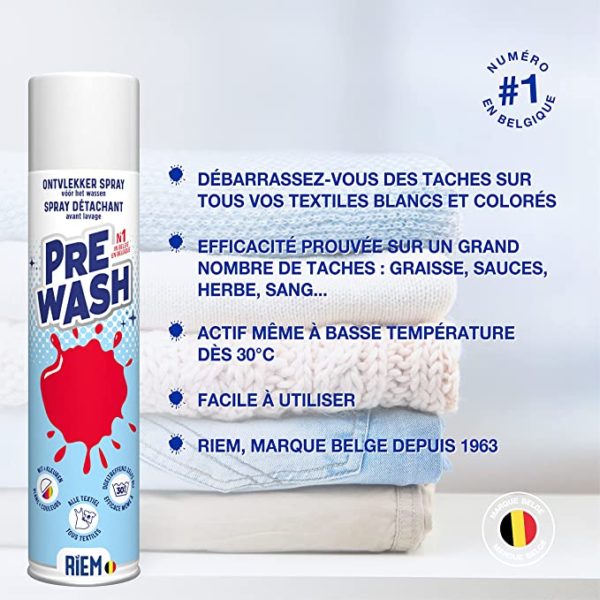 Détachant avant lavage Pre-Wash 300ml RIEM – Image 2