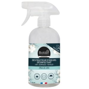 Destructeur d'odeurs désinfectant - Fleur de coton - 500ml BOLDAIR