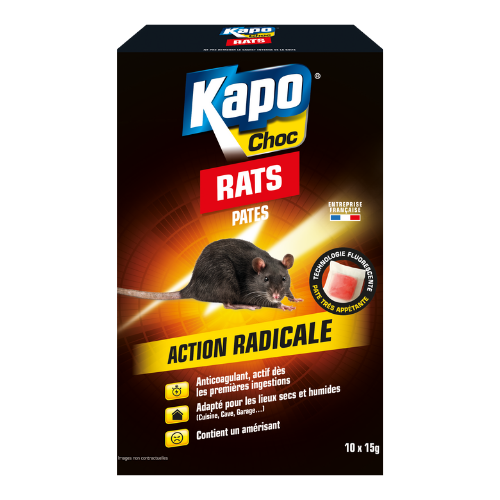 Appât Rats- Pâtes X10 KAPO - Droguerie francaise