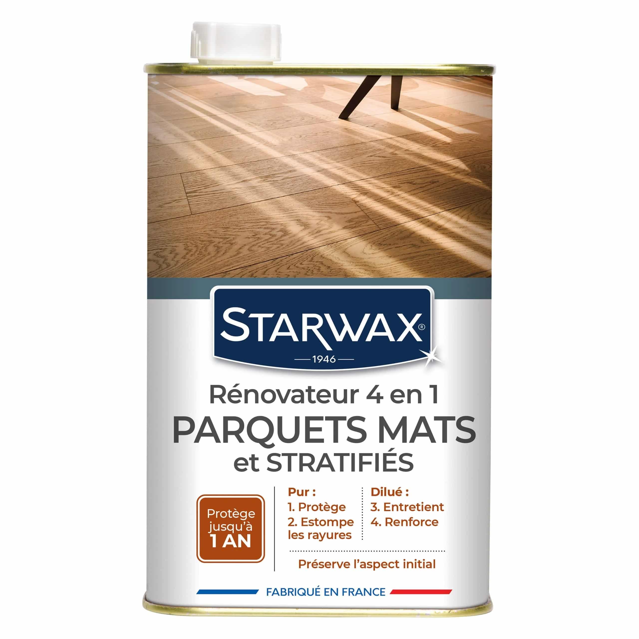 Rénovateur Parquets mats 900ml STARWAX - Droguerie francaise