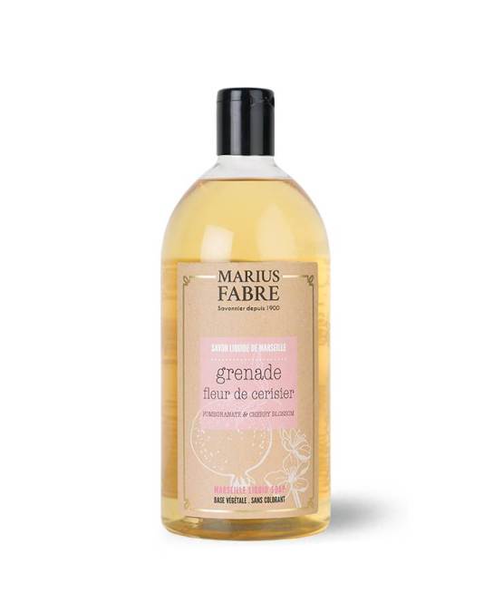 Savon liquide de Marseille - Grenade & Fleur de cerisier 1L MARIUS FABRE
