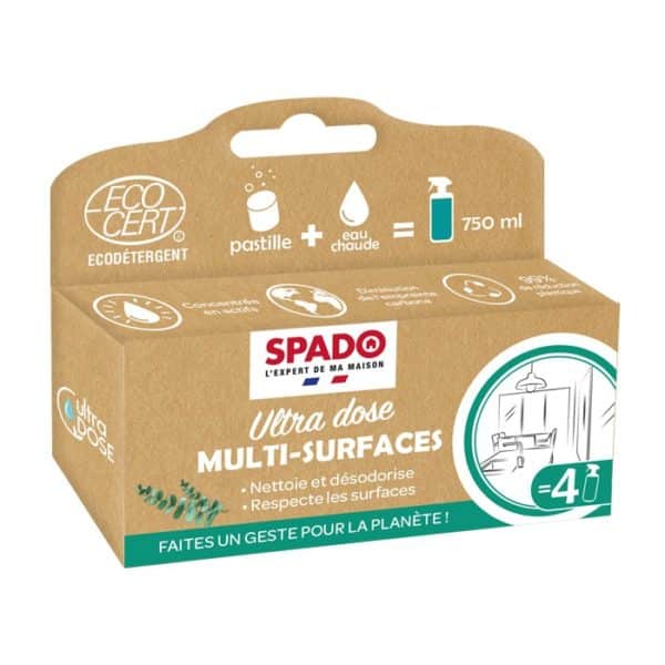 Pastilles Multi-surfaces Ultra dose Ecocert X4 SPADO