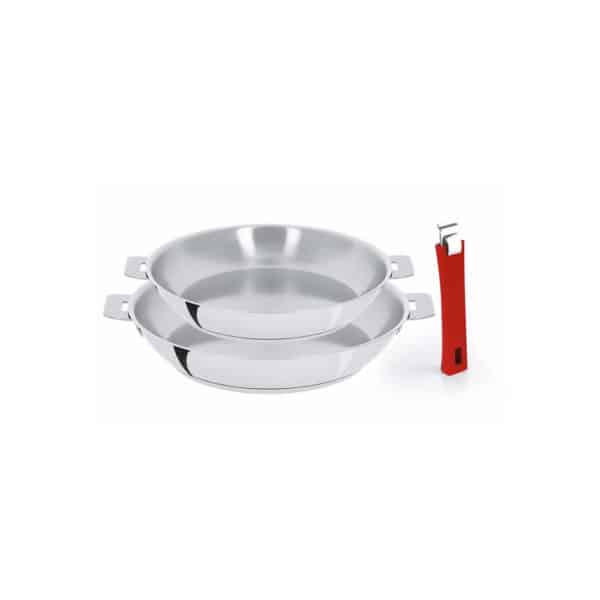 Set de 2 Poêles hautes inox Mutine amovible CRISTEL