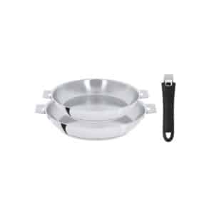 Set de 2 Poêles hautes inox Mutine amovible CRISTEL