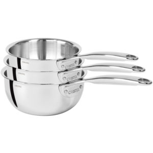 Set de 3 Casseroles inox Castel'Pro CRISTEL