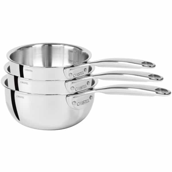 Set de 3 Casseroles inox Castel'Pro CRISTEL