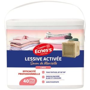 Lessive en poudre activée sans phosphates 2kg ECNESS
