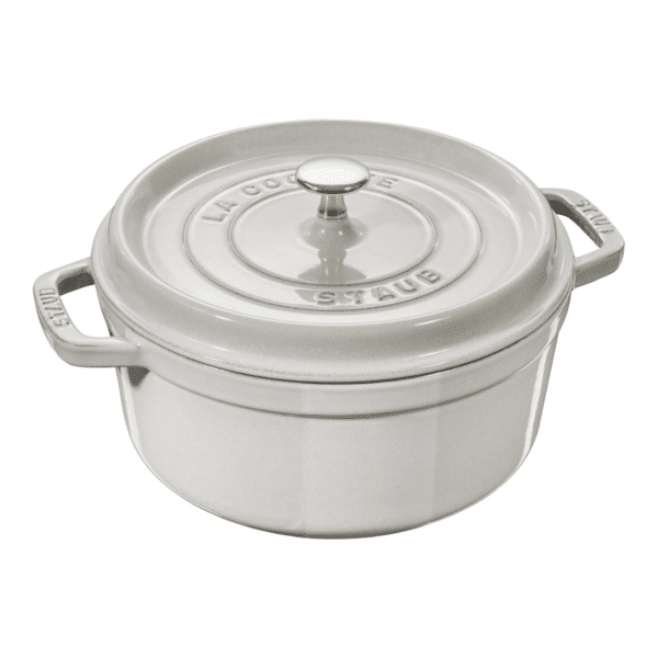 Cocotte en fonte ronde 24cm - Truffe blanche STAUB
