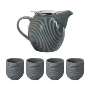 Coffret Théière grès Mao - Gris TABLE PASSION