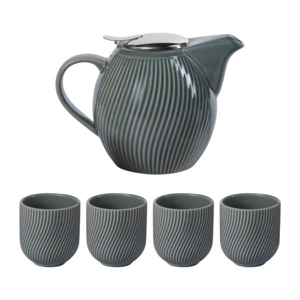 Coffret Théière grès Mao - Gris TABLE PASSION