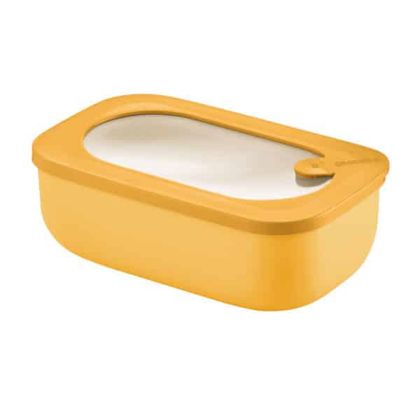 Boîte hermétique rectangulaire 900ml - Store & More Bio - Jaune GUZZINI