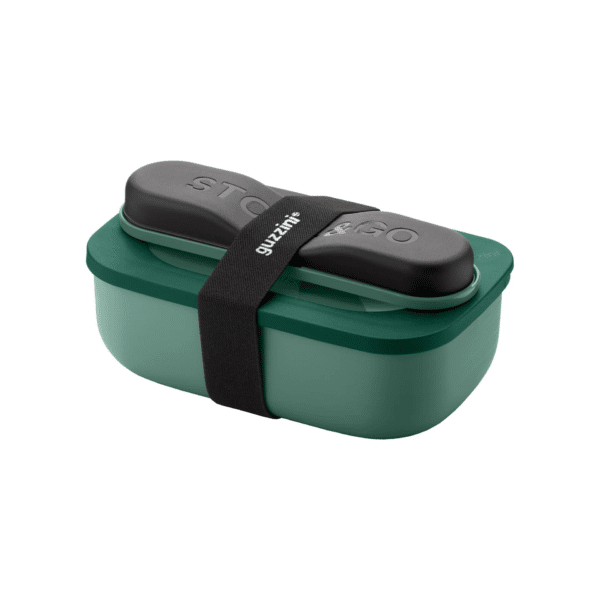 Boîte Lunch box avec couverts - Store & Go - Vert GUZZINI