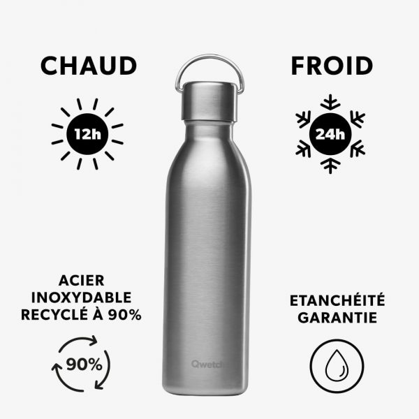 Bouteille isotherme Active 600ml - Magenta QWETCH – Image 2