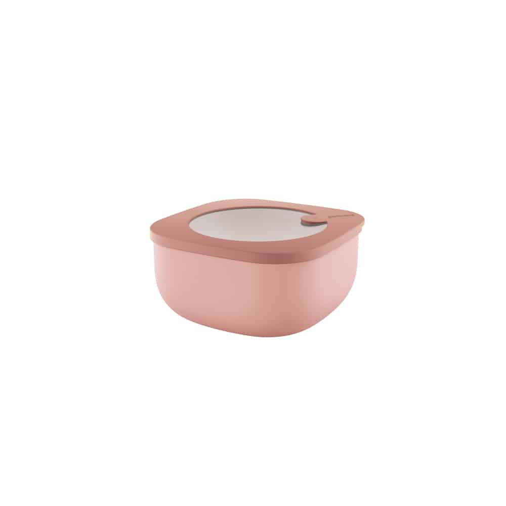 Boîte hermétique carrée 975ml - Store & More Bio - Rose GUZZINI