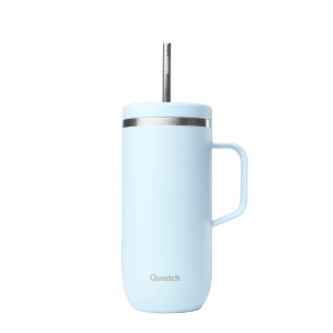 Cold cup isotherme avec anse 600ml - Bleu pastel QWETCH