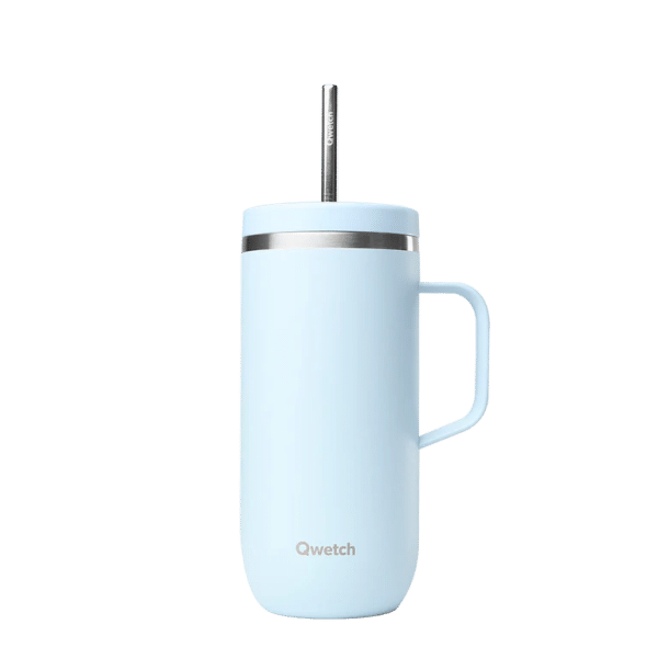 Cold cup isotherme avec anse 600ml - Bleu pastel QWETCH