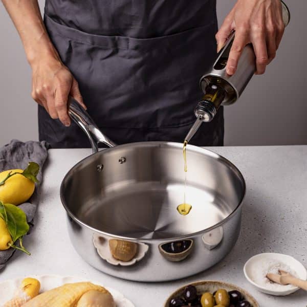 Sauteuse inox Ultraply Castel'Pro 24cm CRISTEL – Image 3