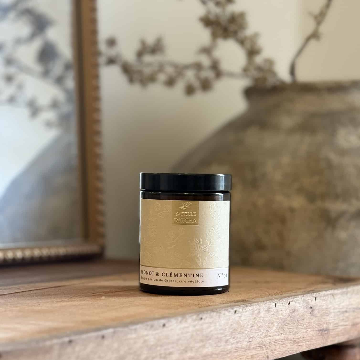 Bougie végétale parfumée - Monoï & Clémentine 160g LA BELLE DATCHA