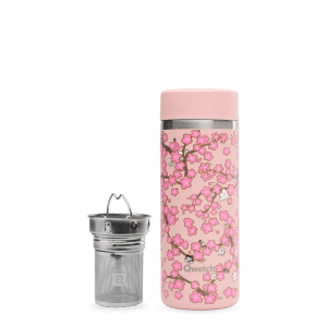Théière isotherme 400ml - Flowers Rose pastel QWETCH