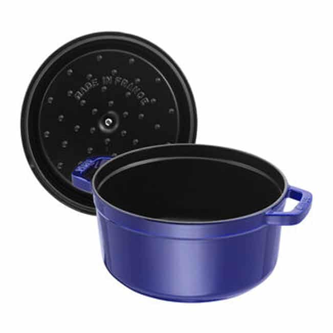 Cocotte en fonte ronde 24cm - Bleu intense STAUB – Image 2