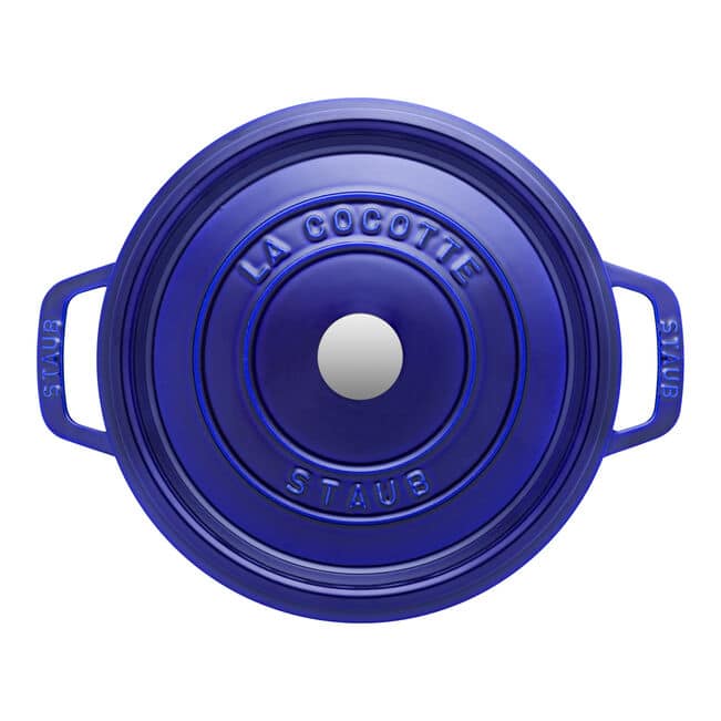 Cocotte en fonte ronde 24cm - Bleu intense STAUB – Image 3